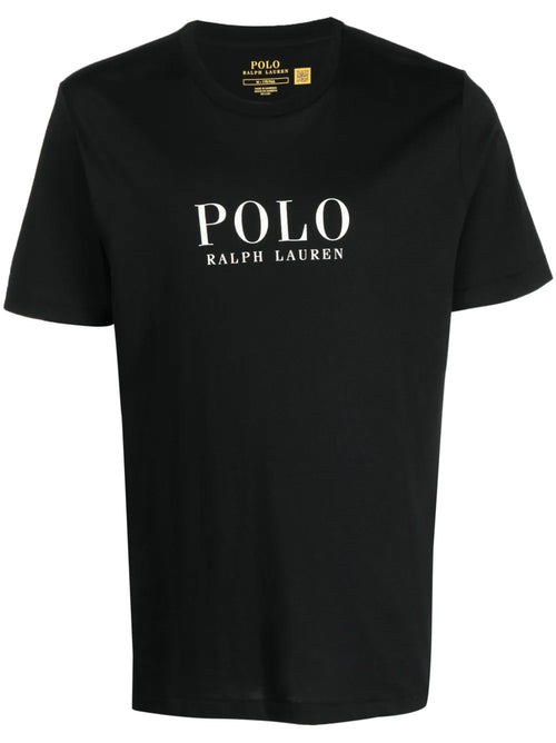 camiseta de algodão com estampa de logotipo