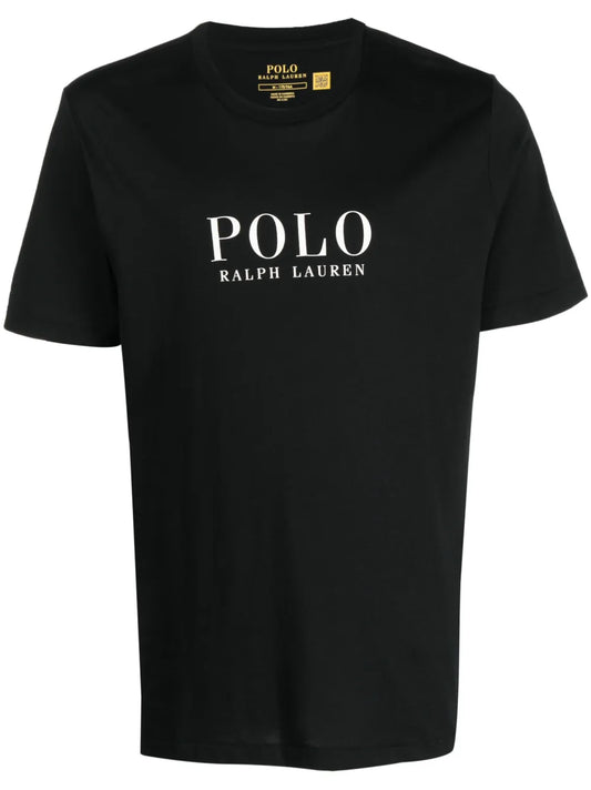 camiseta de algodão com estampa de logotipo