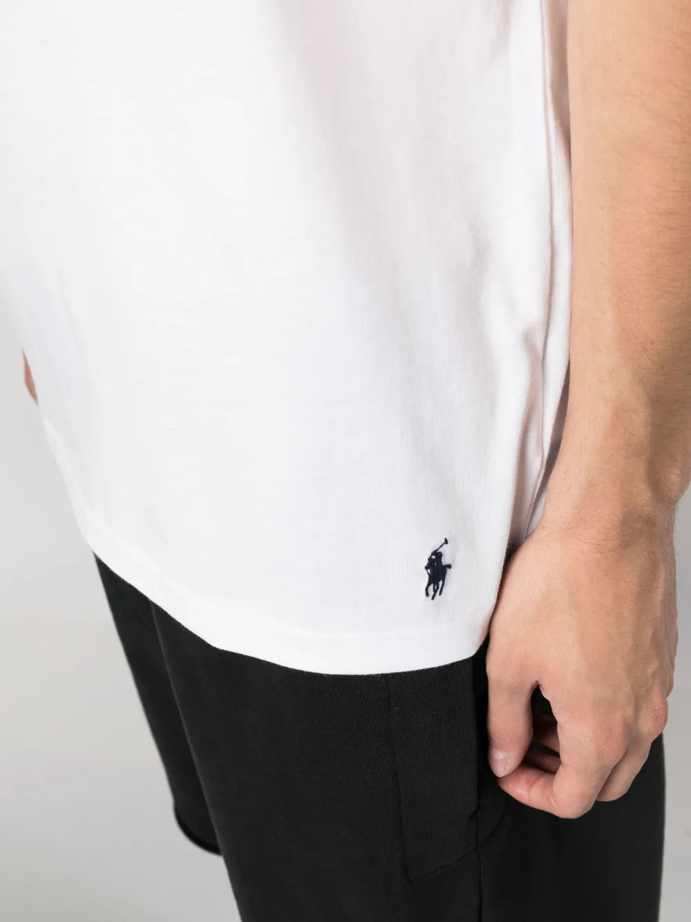 camiseta de algodão com estampa de logotipo