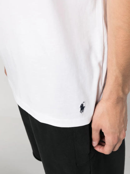 camiseta de algodão com estampa de logotipo