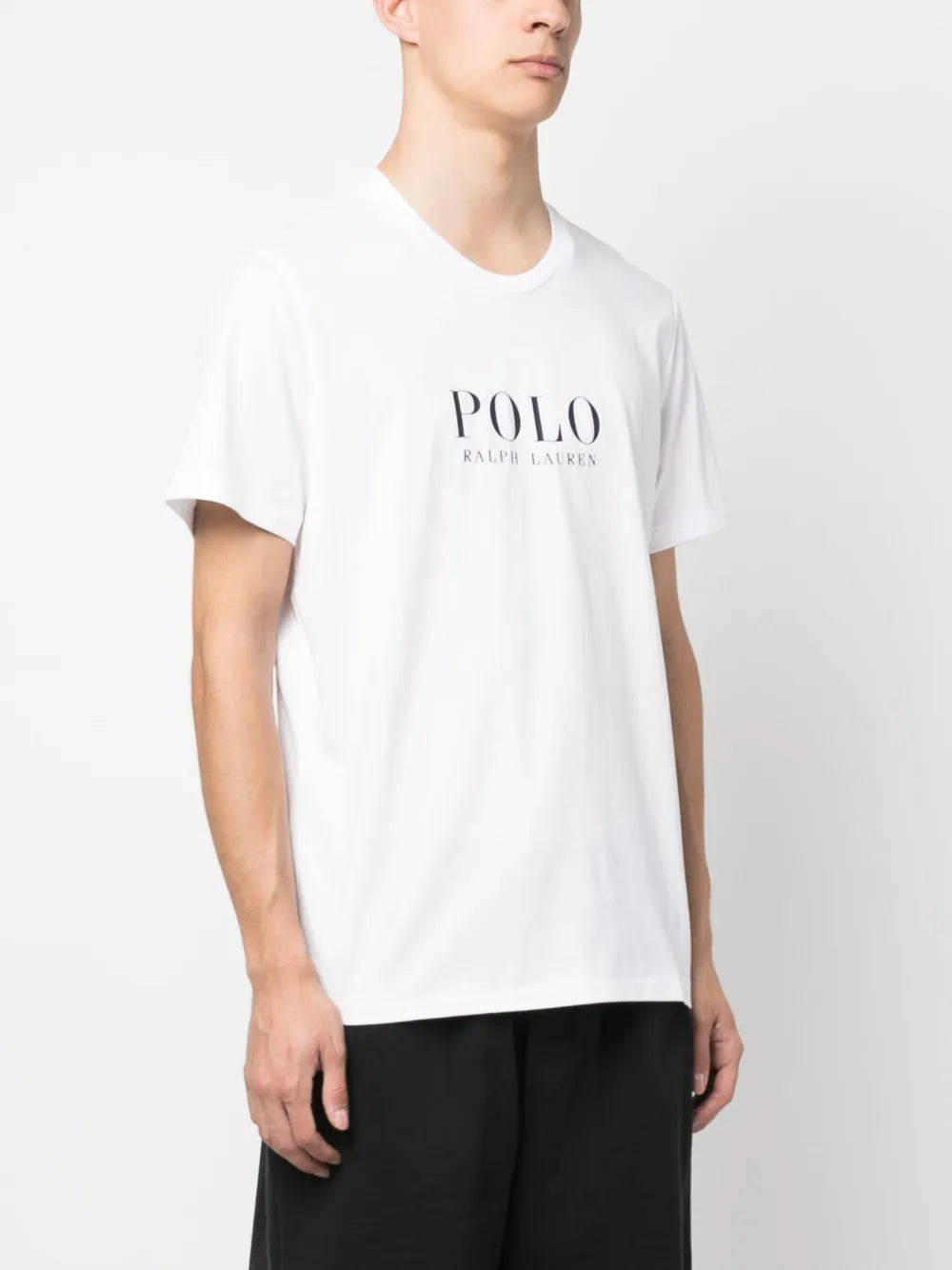 camiseta de algodão com estampa de logotipo