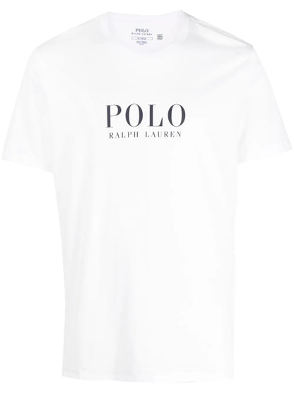 camiseta de algodão com estampa de logotipo