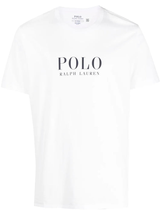 camiseta de algodão com estampa de logotipo