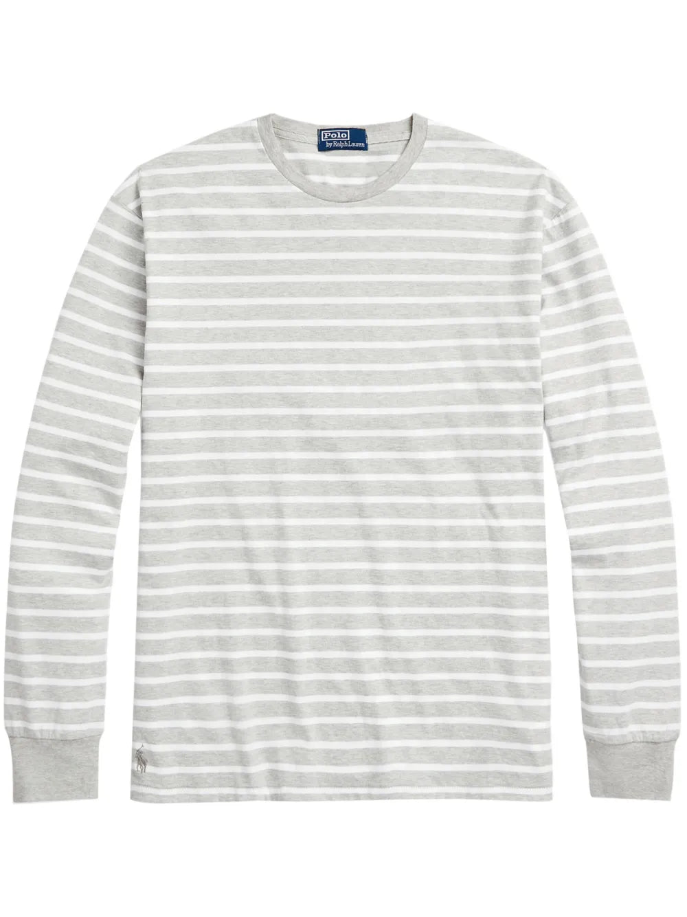 camiseta de algodão com estampa listrada