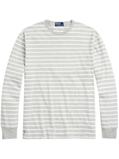 camiseta de algodão com estampa listrada
