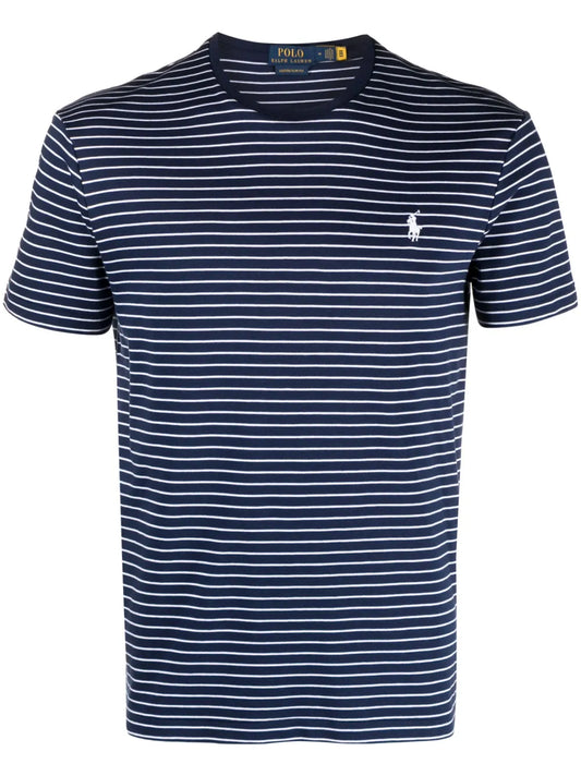 camiseta listrada de algodão