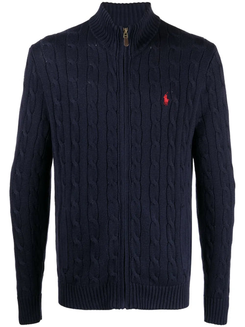 cardigan de algodão tricotado