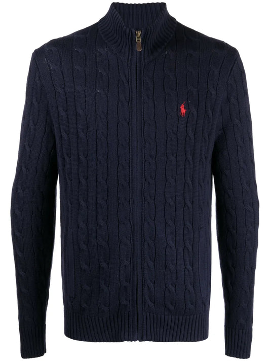 cardigan de algodão tricotado