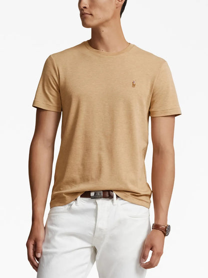 Camiseta de algodão bordada Polo Pony