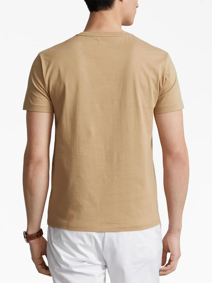 Camiseta de algodão bordada Polo Pony