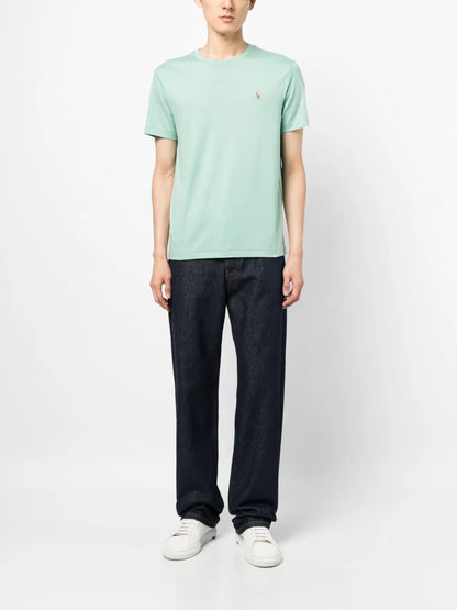 Camiseta de algodão bordada Polo Pony