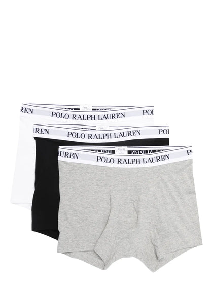 calcinhas de algodão com cós com logotipo (conjunto de três)