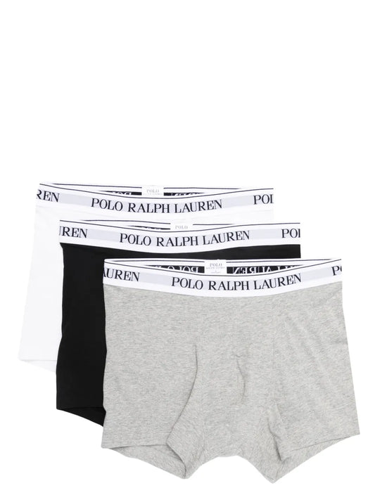 calcinhas de algodão com cós com logotipo (conjunto de três)
