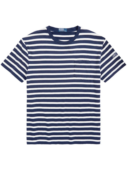 camiseta de algodão com patch de logotipo