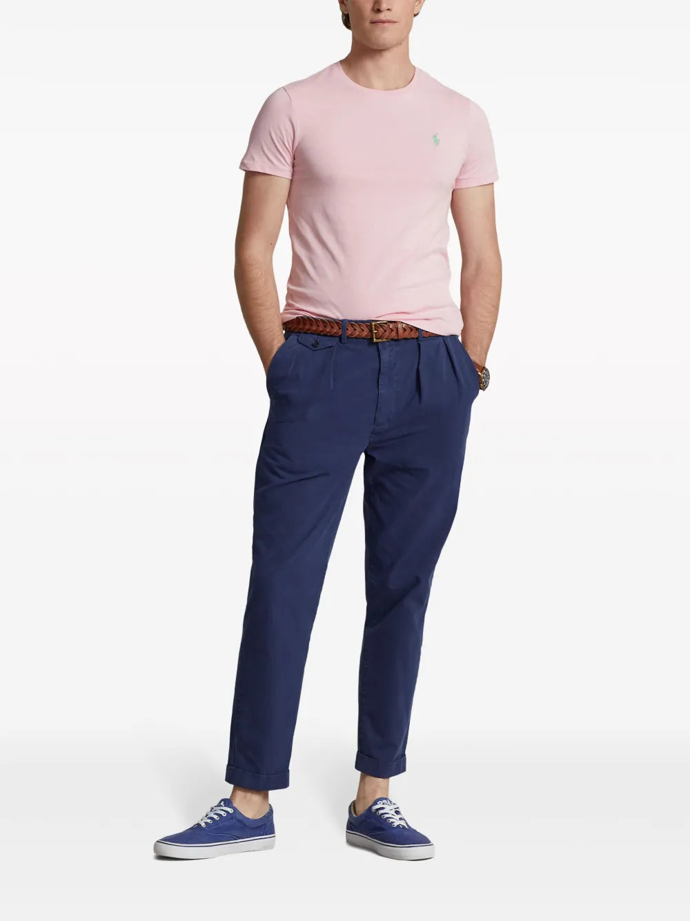 Camiseta de algodão bordada Polo Pony