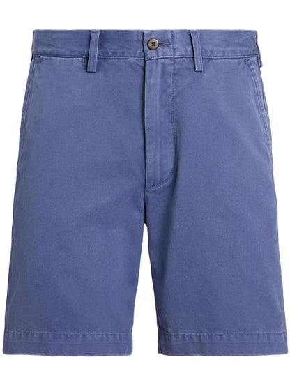 shorts chino de algodão de cintura média