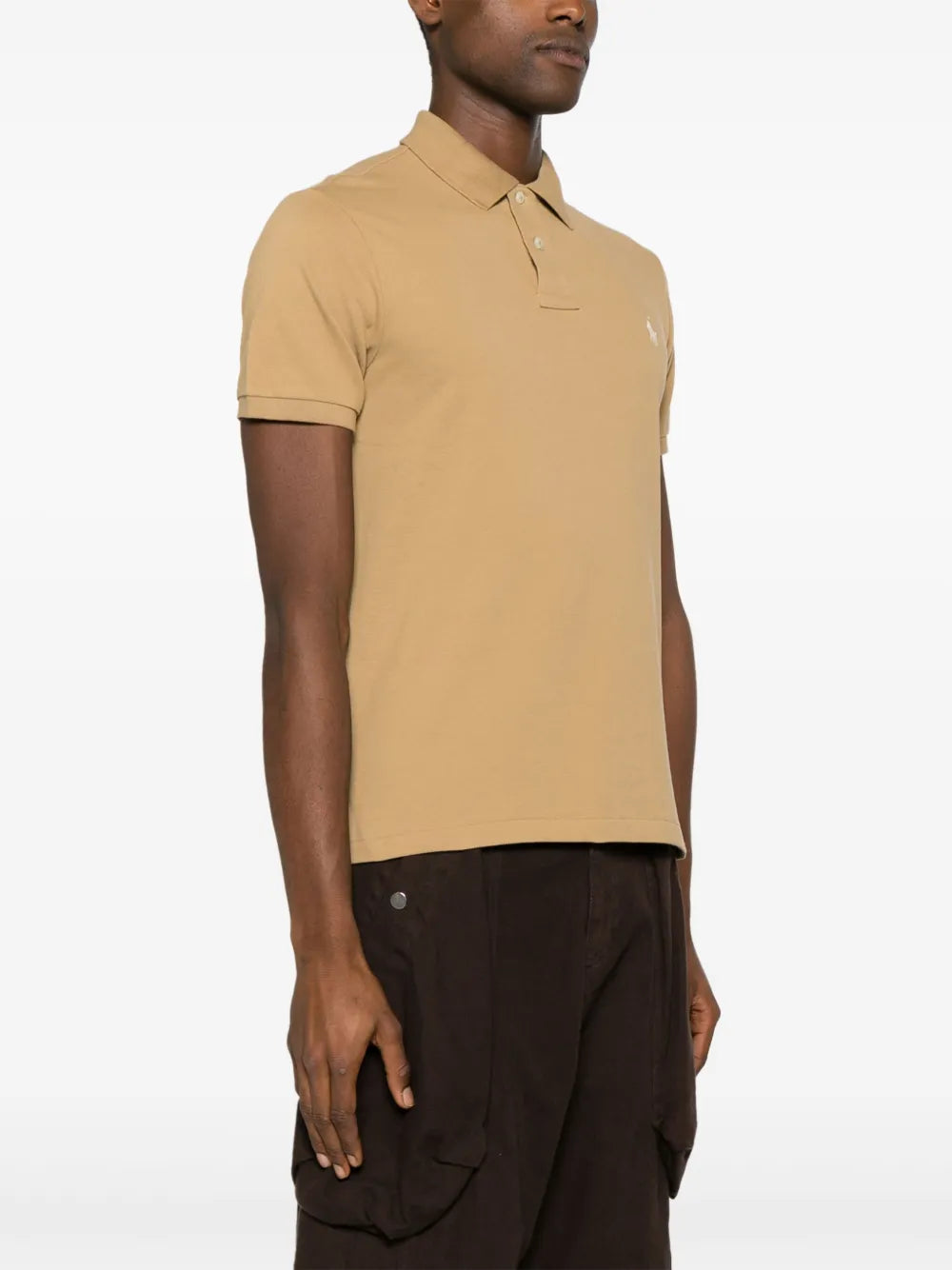 Camisa polo de algodão com bordado de pônei