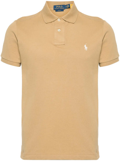 Camisa polo de algodão com bordado de pônei