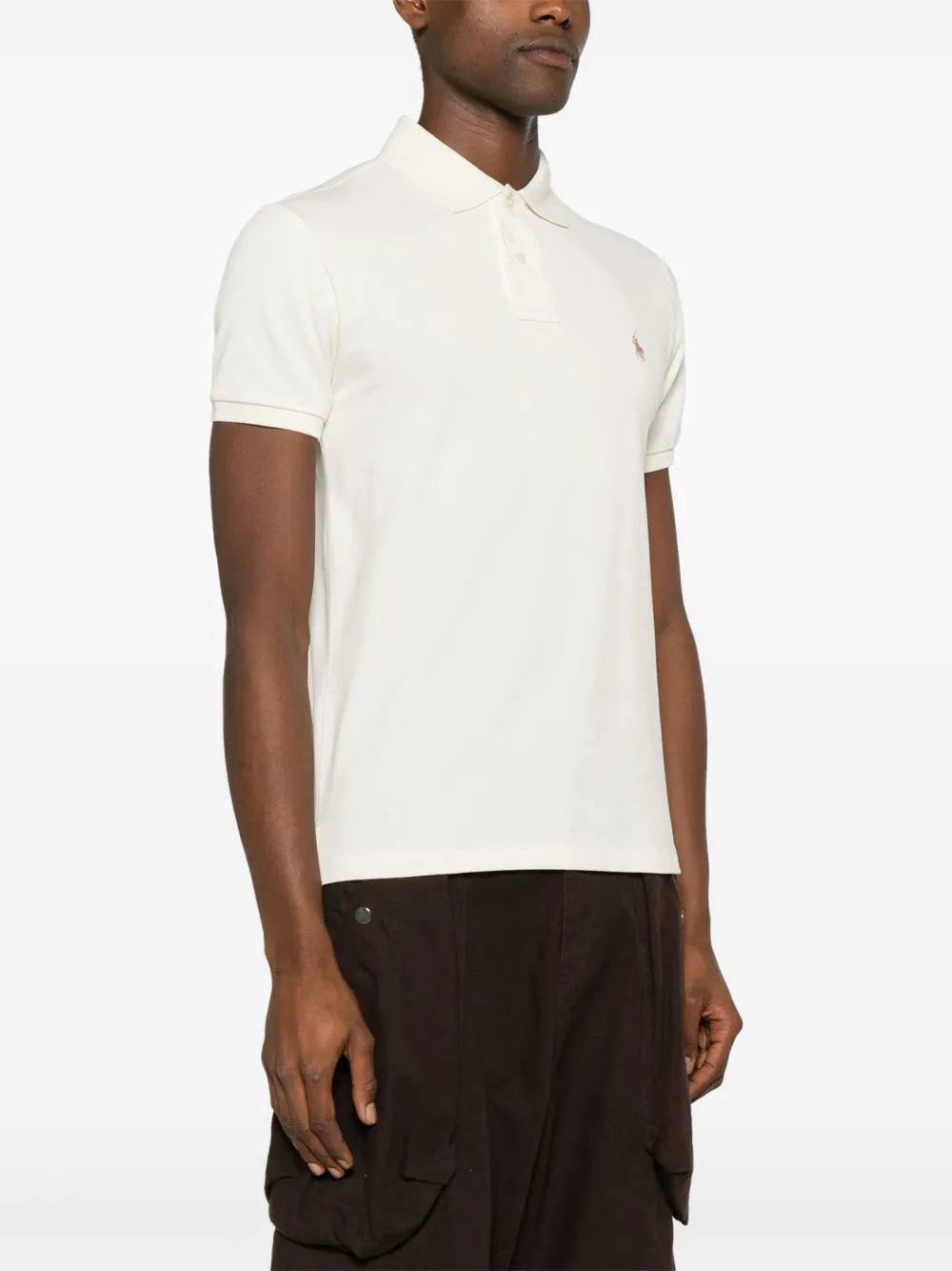 Camisa polo de algodão com bordado de pônei