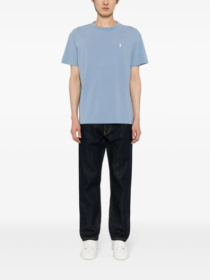 Camiseta de algodão bordada Polo Pony