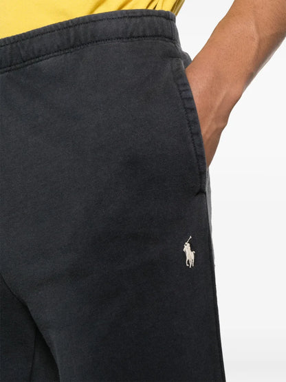 Calça esportiva de algodão com bordado de pônei