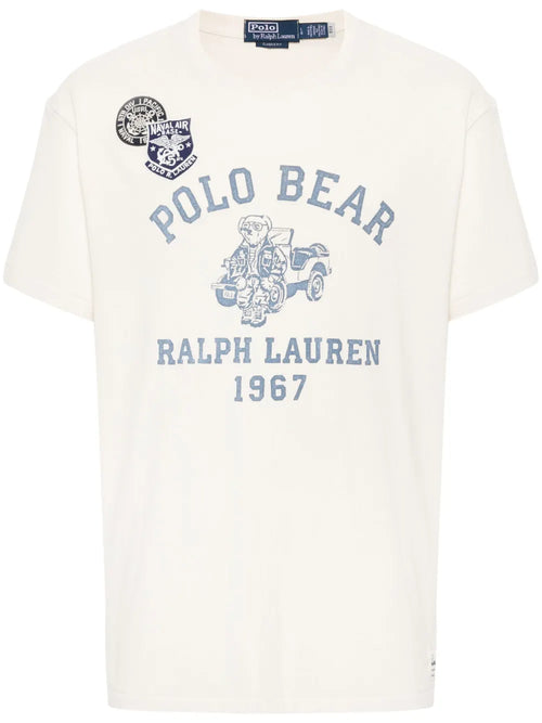 Camiseta Polo com estampa de urso