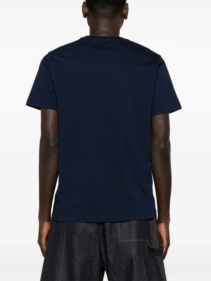 camiseta de algodão com estampa de logotipo
