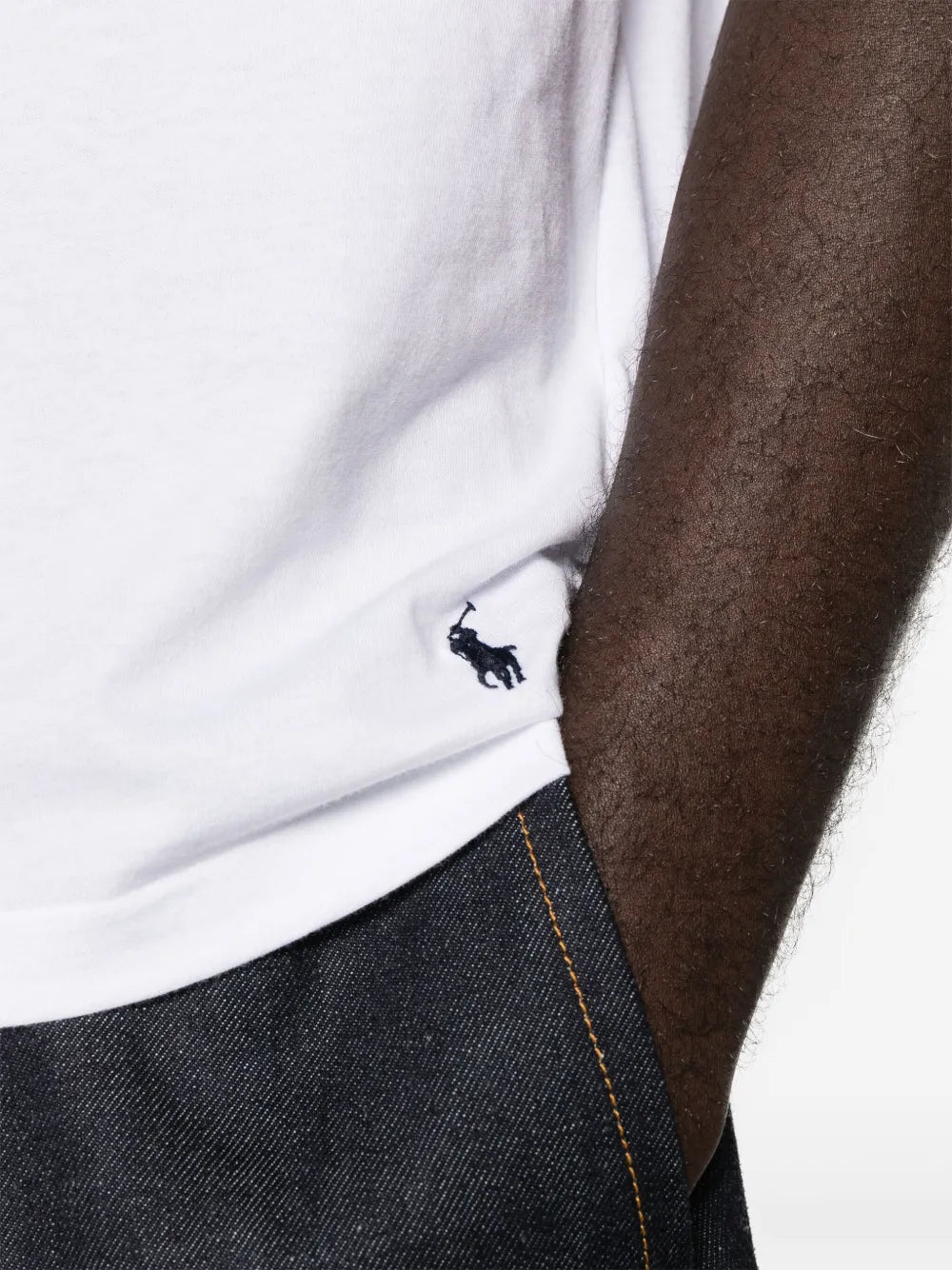 camiseta de algodão com estampa de logotipo
