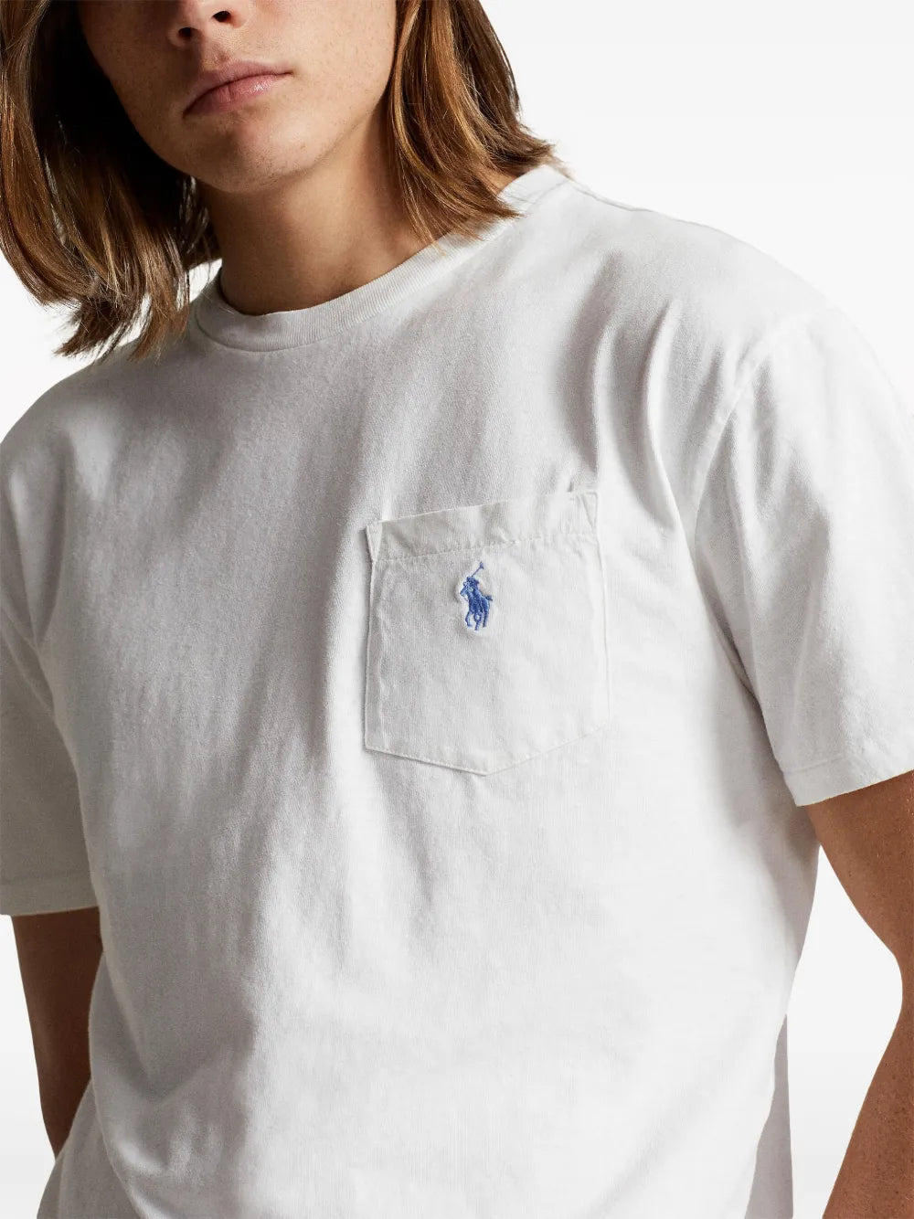 Camiseta Polo Pony de algodão e linho