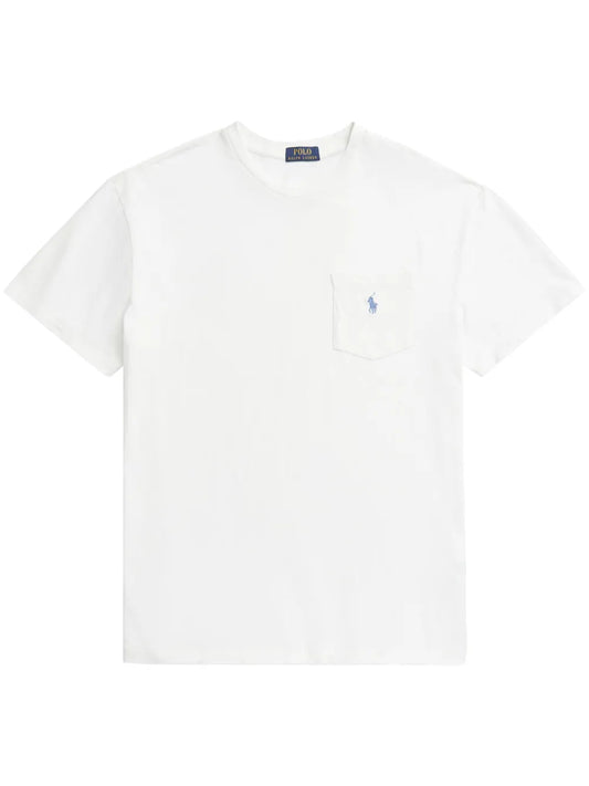 Camiseta Polo Pony de algodão e linho