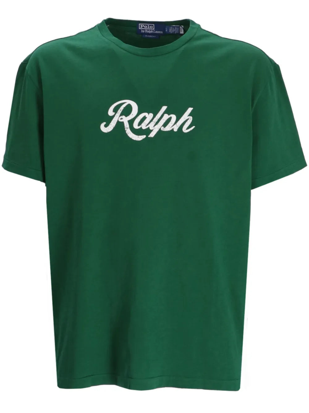 camiseta de algodão com estampa de logotipo
