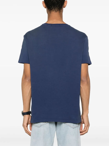 camiseta de algodão com estampa de logotipo