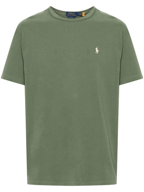 Camiseta de algodão bordada Polo Pony