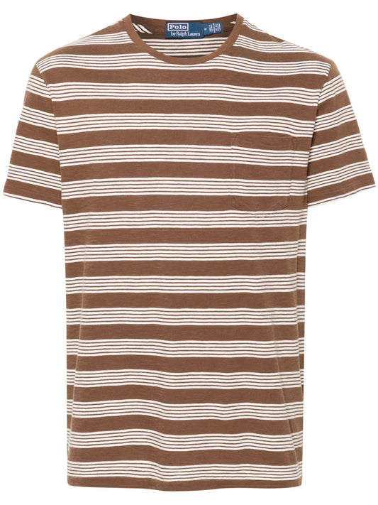 camiseta listrada de algodão