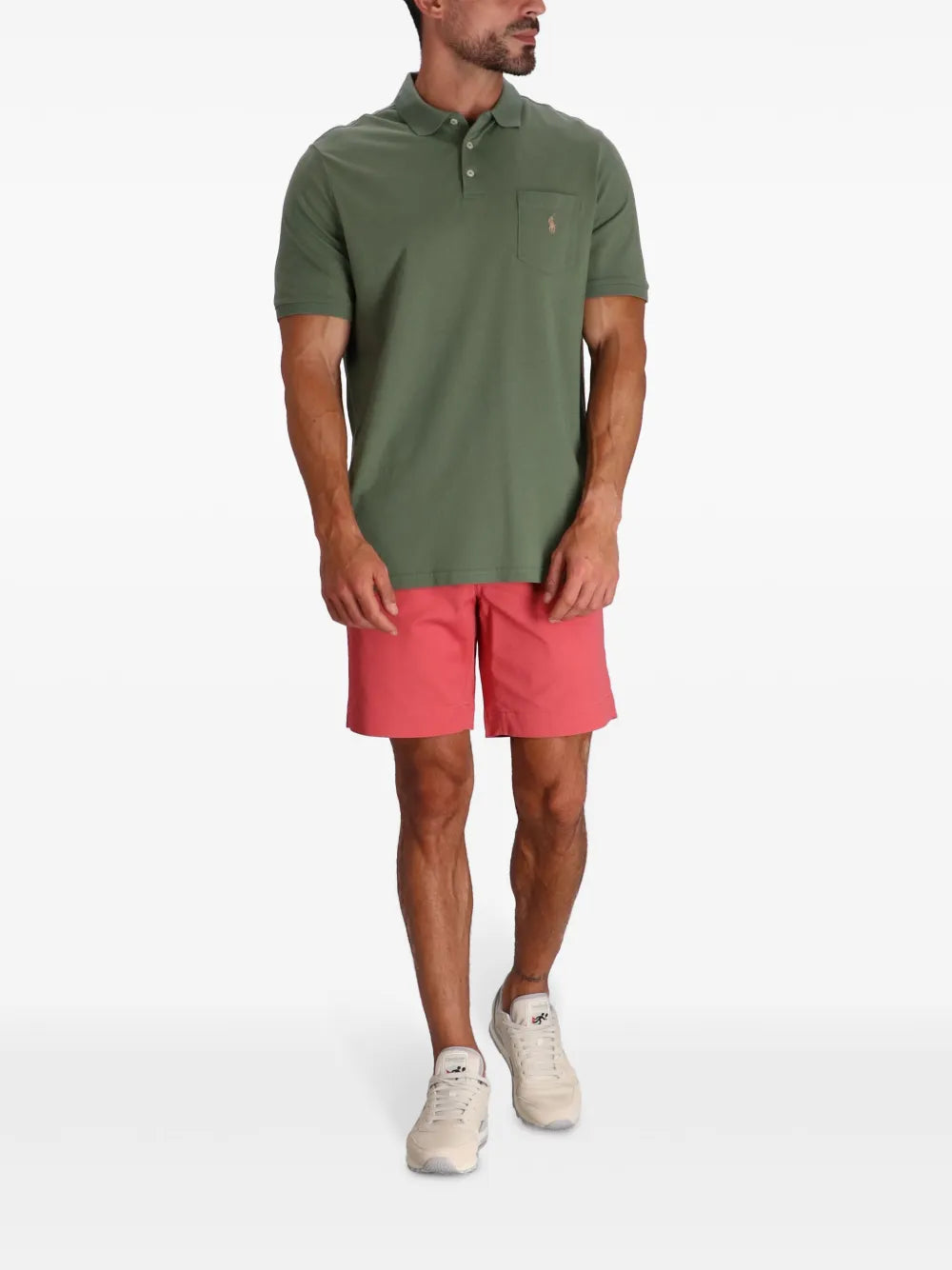 camisa polo de algodão com logotipo bordado