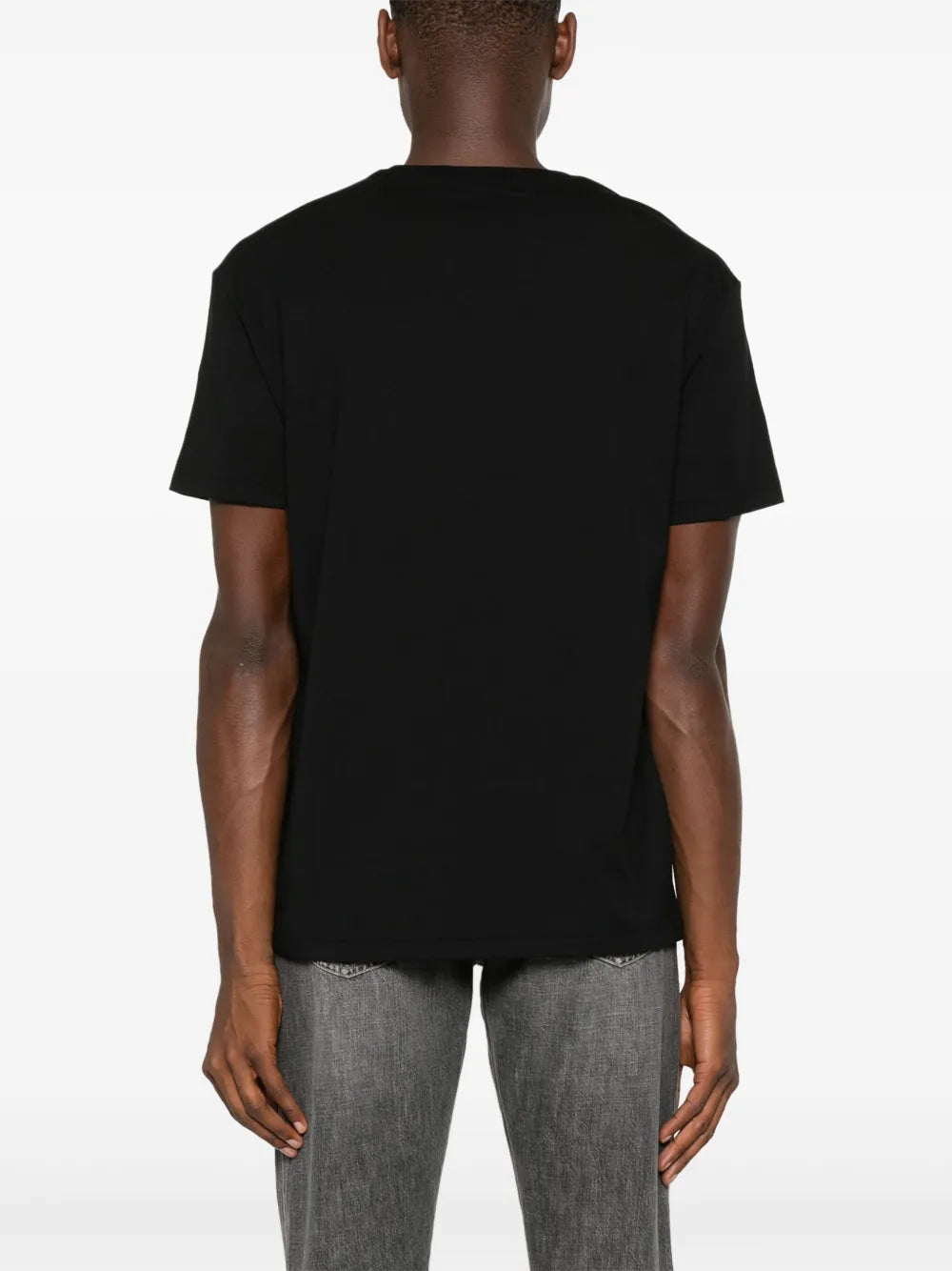 camiseta com aplique de logotipo