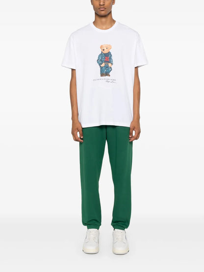 Camiseta Polo com estampa de urso