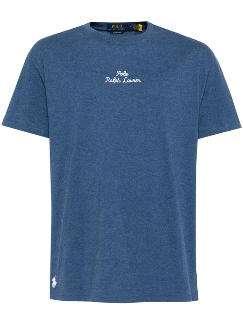 camiseta com logotipo bordado