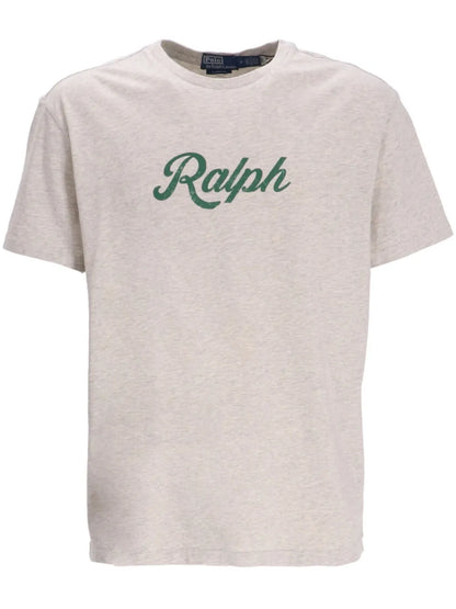 camiseta com estampa de logotipo