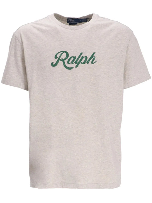 camiseta com estampa de logotipo