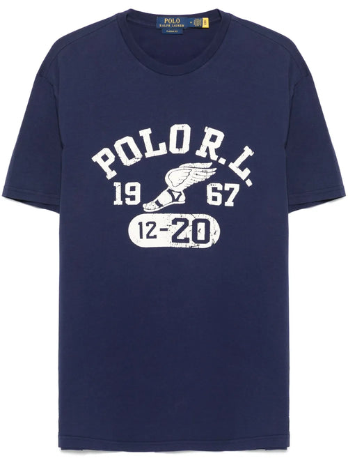 camiseta com estampa de logotipo