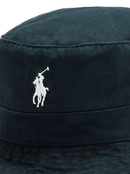 chapéu de balde com bordado de logotipo