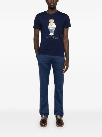 Camiseta Polo com estampa de urso