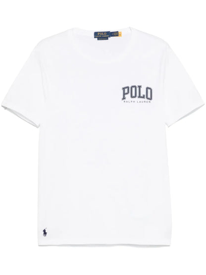 camiseta com estampa de logotipo