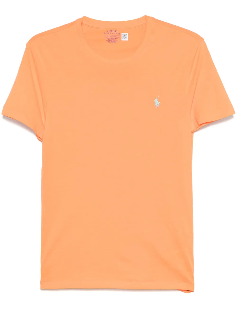 camiseta de algodão com gola redonda