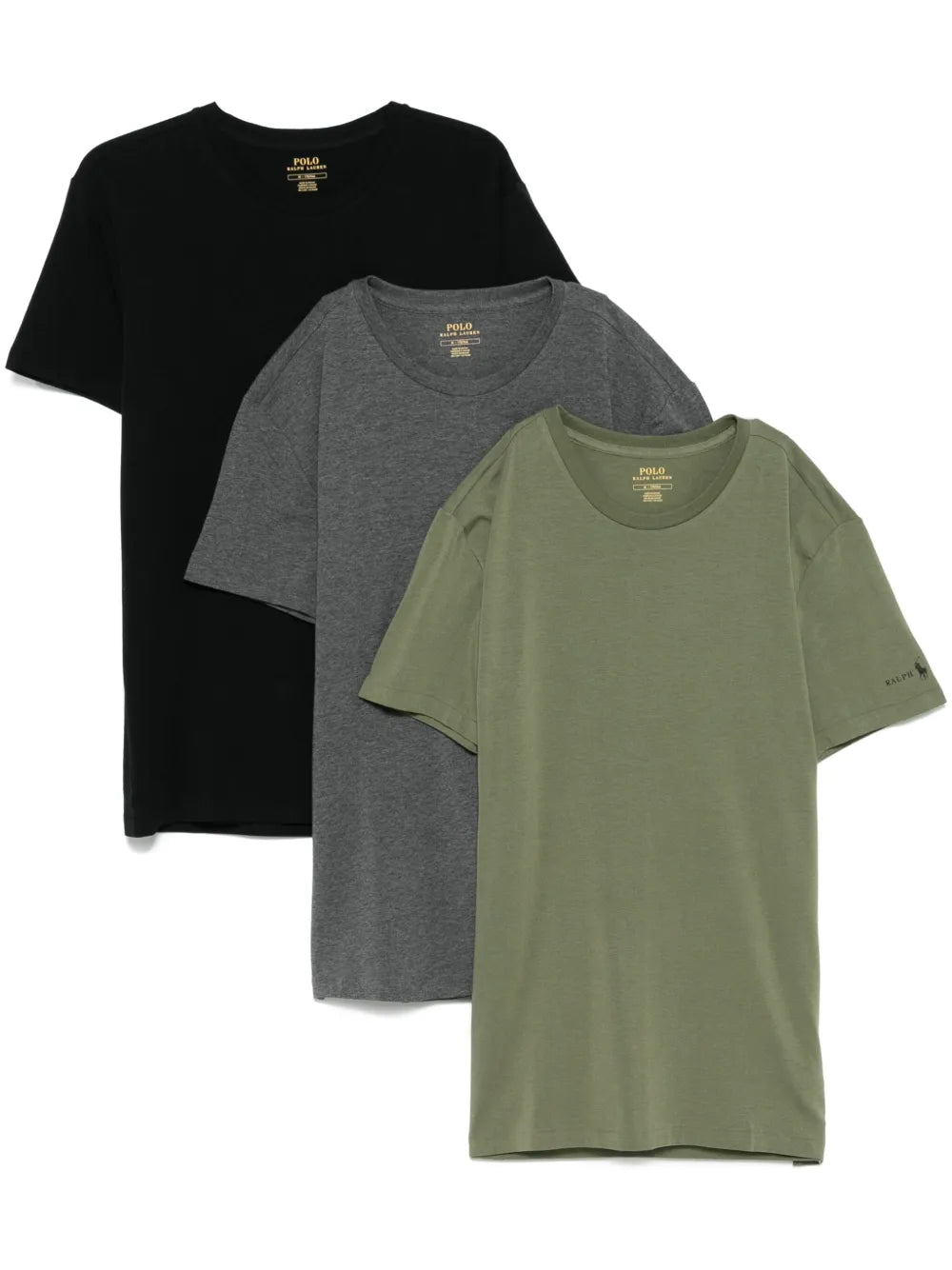 camiseta com estampa de logotipo (pacote com três)