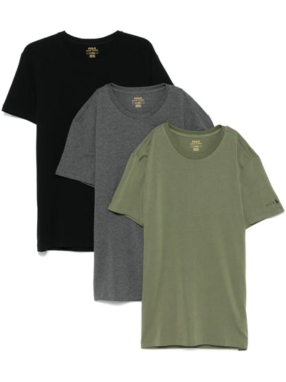 camiseta com estampa de logotipo (pacote com três)