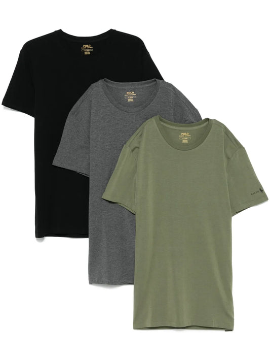 camiseta com estampa de logotipo (pacote com três)