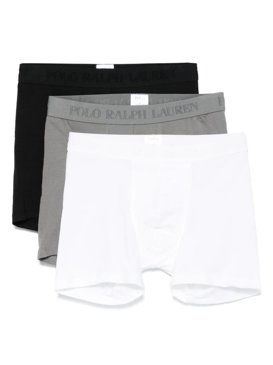 boxers com cós com logotipo (pacote com três)