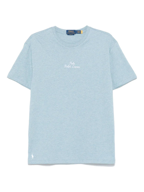 camiseta com logotipo bordado